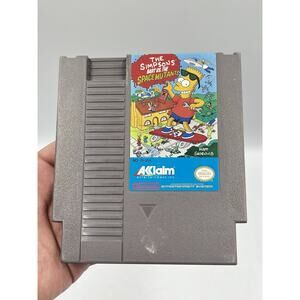 The Simpsons Bart vs the Space Mutants Nintendo NES Cartridge TESTED